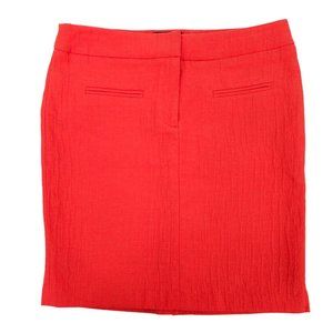 Cynthia Rowley Pencil Straight Skirt Womens Size 6 Orange Coral Pockets